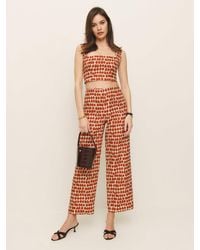 Reformation - Joni Linen Cropped Pant 0 - Lyst