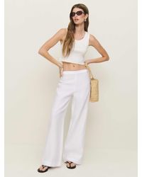 Reformation - Petites Hallie Linen Pant - Lyst