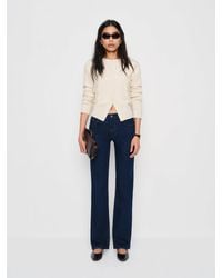 Reformation - Elton Mid Rise Super Stretch Straight Jeans Denim - Lyst