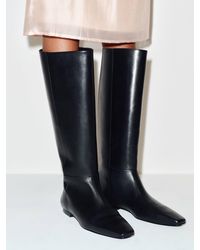 Reformation - Remy Flat Knee Boot Leather 5 - Lyst