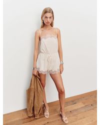 Reformation - Elodie Romper Lace 0 - Lyst