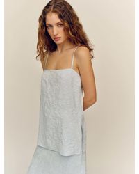 Reformation - Ines Top Sky Jacquard - Lyst