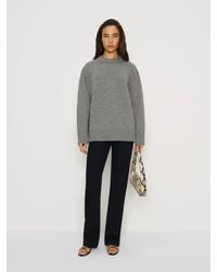 Reformation - Jo Regenerative Wool Oversized Crew Sweater Mid - Lyst