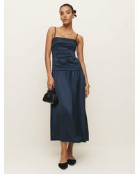 Reformation - Zeya Satin Dress - Lyst