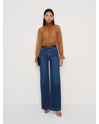 Reformation - Bex Super Stretch High Rise Wide Leg Jeans Cotton - Lyst