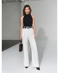Reformation - Alex Linen Mid Rise Pant 2 - Lyst
