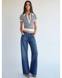 Reformation - Cary Low Rise Slouchy Wide Leg Jeans Denim - Lyst