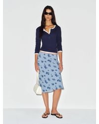 Reformation - Layla Knee Length Skirt 0 - Lyst