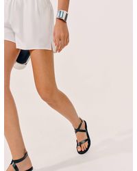 Reformation - Jane Flat Sandal Leather 5 - Lyst