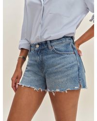 Reformation - Sutton Low Rise 2.5? Slouchy Jean Shorts - Lyst