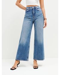 Reformation - Cary High Rise Slouchy Wide Leg Cropped Jeans - Lyst