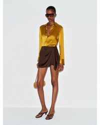 Reformation - Milla Silk Skirt 0 - Lyst