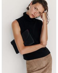 Reformation - Flora Cashmere Sleeveless Turtleneck - Lyst