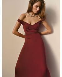 Reformation - Devon Knit Dress Deep - Lyst