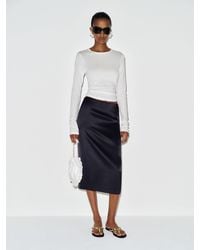 Reformation - Helen Low Waist Silk Midi Skirt 0 - Lyst