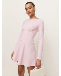 Reformation - Long-Sleeve Knit Mini Dress - Lyst