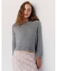 Reformation - Cleo Cashmere Cropped Crew Sweater - Lyst