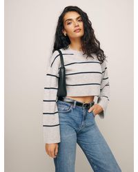 Reformation - Paloma Cropped Cashmere Crew - Lyst