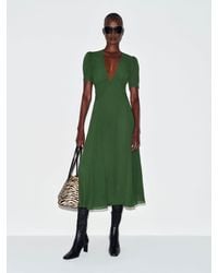 Reformation - Deja Dress Evergreen - Lyst