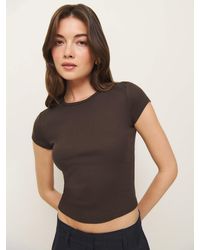Reformation - Cropped Fitted Muse Tee - Lyst