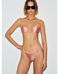 Reformation - Kaia Bikini Top Metallic - Lyst