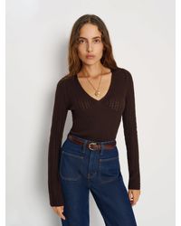 Reformation - Krista Regenerative Merino V-Neck - Lyst