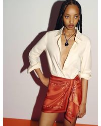 Reformation - Milla Silk Skirt 10 - Lyst