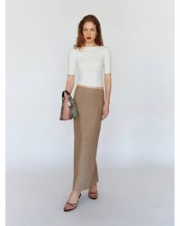 Reformation - Lydia Linen Skirt - Lyst