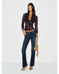 Reformation - Noah Super Stretch Low Rise Bootcut Jeans Denim - Lyst