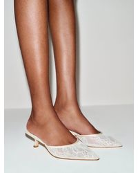 Reformation - Wilda Kitten Mule Lace - Lyst