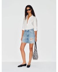 Reformation - Raye Mid Rise 6" Jean Shorts Denim - Lyst