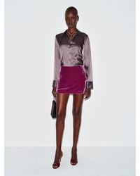 Reformation - Carla Low Waist Velvet Skirt 0 - Lyst