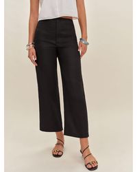 Reformation - Joni Linen Cropped Pant - Lyst