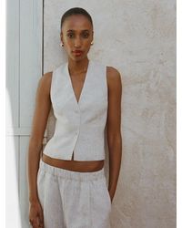 Reformation - Anita Linen Vest - Lyst