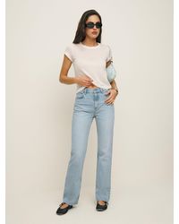 Reformation - Abby High Rise Straight Jeans - Lyst