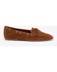 Reformation - Suede Slip-On Boat Loafers - Lyst