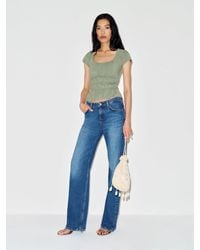 Reformation - Milena Knit Top Sage - Lyst