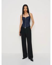 Reformation - Kessie Denim Top 0 - Lyst