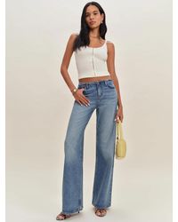 Reformation - Cary Low Rise Slouchy Wide Leg Jeans Denim - Lyst