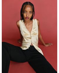 Reformation - Addie Silk Top 10 - Lyst