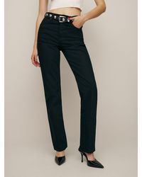 Reformation - Rowe Mid Rise Relaxed Straight Jeans - Lyst