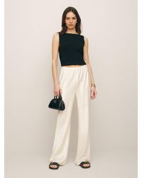 Reformation - Gale Satin Mid Rise Bias Pant - Lyst