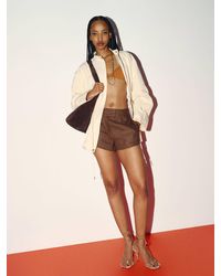 Reformation - Camden Linen Short 0 - Lyst