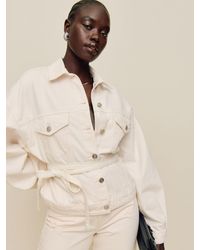 Reformation - Luna Belted Denim Jacket - Lyst