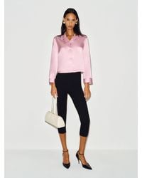 Reformation - Lacie Cropped Shirt 0 - Lyst