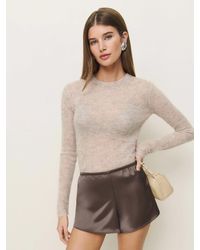 Reformation - Tiffie Satin Short - Lyst