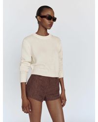 Reformation - Eleni Cotton Crew Sweater - Lyst