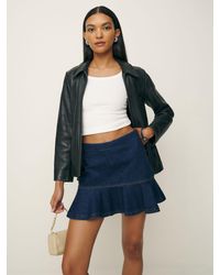 Reformation - Madelyn Denim Mini Skirt - Lyst