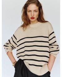 Reformation - Cove Cotton Oversized Crew Sweater - Lyst