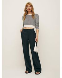 Reformation - Carter Linen Mid Rise Pant - Lyst